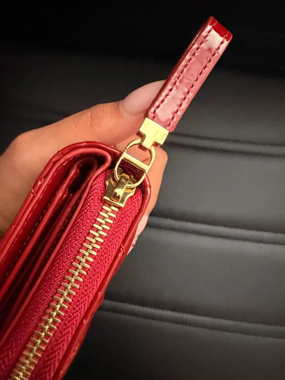Dior Red Patent Leather Wallet